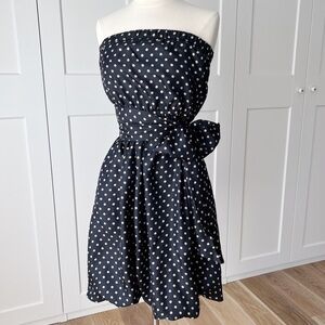 BCBG MAXSAZRIA Polka Dot Strapless Mini Dress sz.M